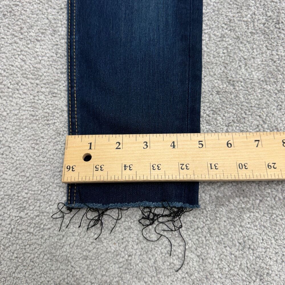 Rag & Bone Skinny Denim Jeans Womens  26 Bedford Blue Dark Wash Raw Hem 27x26 - Picture 9 of 16